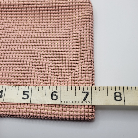 VTG Whiting and Davis Pink and Gold Mesh Clutch Purse | SIGNED - Picture 12 of 13